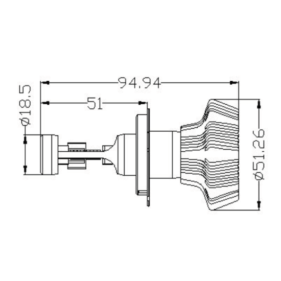 Λάμπα Heleco H4 LED 22W-6500K