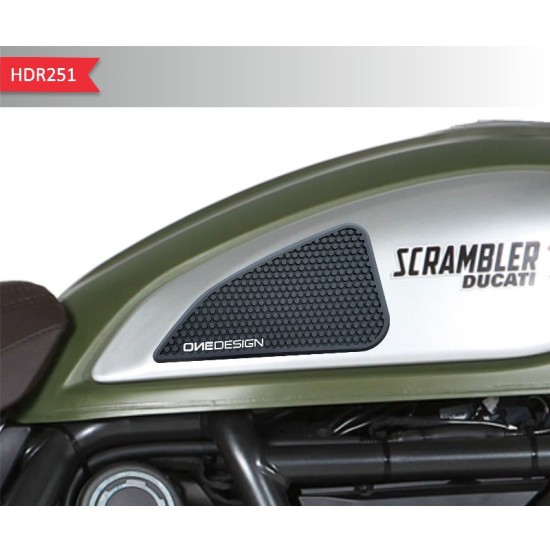 Πλαϊνά προστατευτικά ντεποζίτου έλξης One Design HDR Ducati Scrambler 15-18 μαύρα Πλαϊνά προστατευτικά ντεποζίτου έλξης One Design HDR Ducati Scrambler 15-18 μαύρα