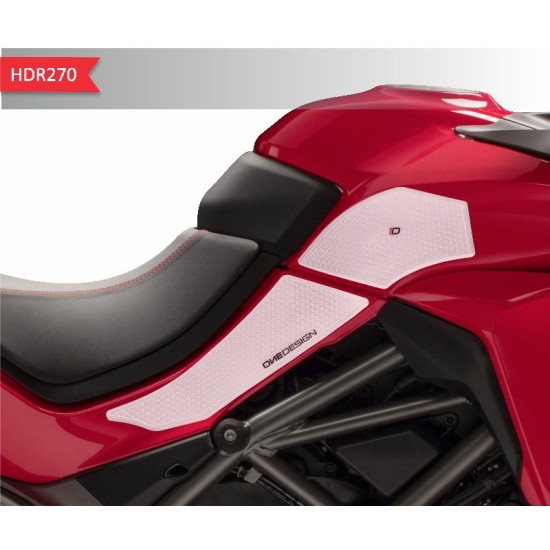 Πλαϊνά προστατευτικά ντεποζίτου έλξης One Design HDR Ducati Multistrada 950/1200 15- διάφανα