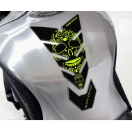 Tankpad One Design black edition skull 2 fluo κίτρινο μαύρο