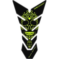 Tankpad One Design black edition skull 2 fluo κίτρινο μαύρο