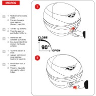 Topcase GIVI E300N2 30 lt. με κόκκινα κρύσταλλα