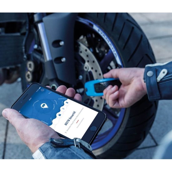 Κλειδαριά δισκόφρενου με συναγερμό ABUS Granit Detecto 8078 SmartX μπλε Κλειδαριά δισκόφρενου με συναγερμό ABUS Granit Detecto 8078 SmartX μπλε