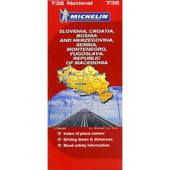 Χάρτης Βαλκανίων Michelin road map