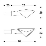 Φλας LED universal Barracuda Z-Led B-Lux χρυσό (σετ)