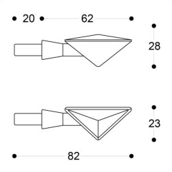 Φλας LED universal Barracuda Z-Led B-Lux κόκκινο (σετ)