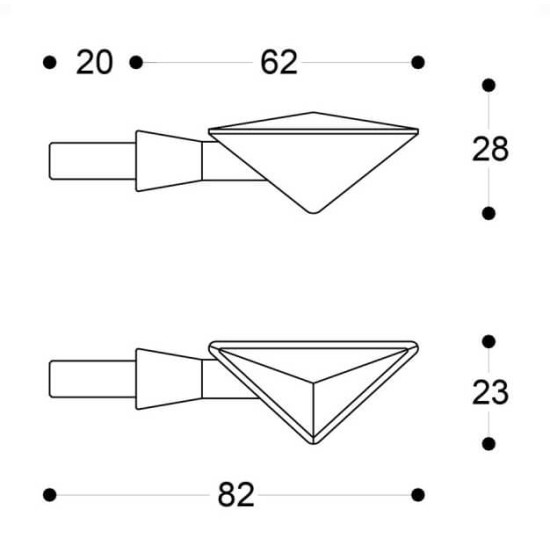 Φλας LED universal Barracuda Z-Led B-Lux χρυσό (σετ)