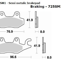 Τακάκια Braking SM1 πίσω Triumph Tiger 1050/Sport