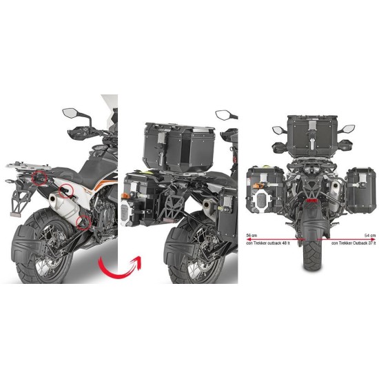 Βάσεις πλαϊνών βαλιτσών GIVI Trekker Outback One Fit KTM 790 -20 Adventure/R