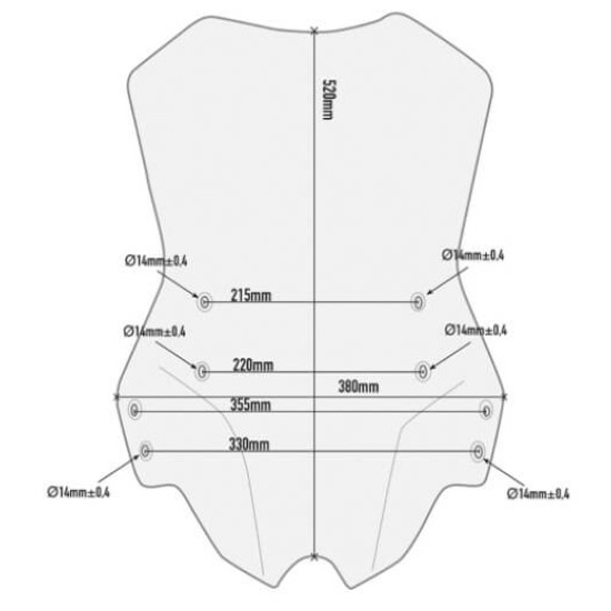 Ζελατίνα GIVI BENELLI TRK 502 διάφανη Ζελατίνα GIVI BENELLI TRK 502 διάφανη