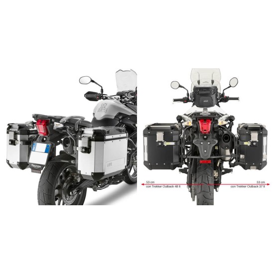 Βάσεις πλαϊνών βαλιτσών GIVI Trekker Outback Triumph Tiger 800/XC/XR -17