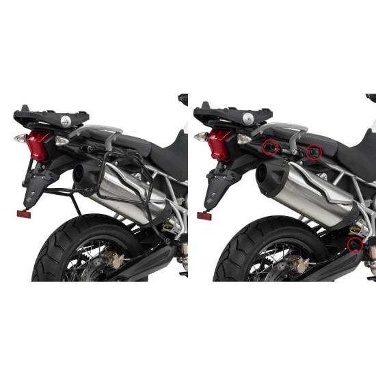 Βάσεις πλαϊνών βαλιτσών (ίσιες) rapid release Triumph Tiger 800/XC/XR -17 Βάσεις πλαϊνών βαλιτσών (ίσιες) rapid release Triumph Tiger 800/XC/XR -17