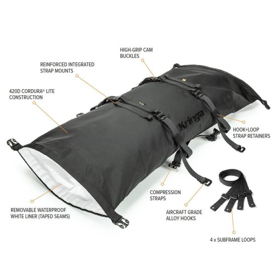 Σακίδιο πολλαπλής χρήσης Kriega Rollpack 40 CORDURA® 40lt. πορτοκαλί