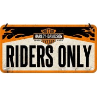 Πινακίδα με λογότυπο Harley-Davidson Riders Only