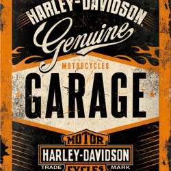 Πινακίδα με λογότυπο Harley-Davidson Garage