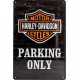 Πινακίδα μεσαία με λογότυπο Harley-Davidson Parking Only