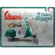 Πινακίδα με λογότυπο Vespa Italian Legend