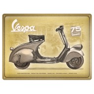 Πινακίδα με λογότυπο Vespa επετειακή έκδοση 75 χρόνων