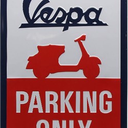 Πινακίδα μεσαία με λογότυπο Vespa Parking Only