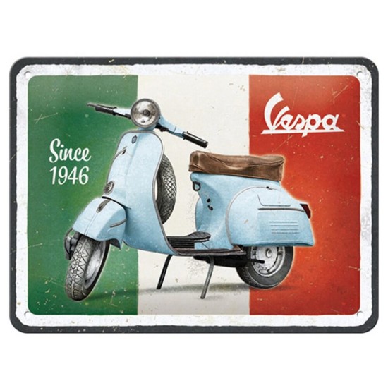 Πινακίδα με λογότυπο Vespa