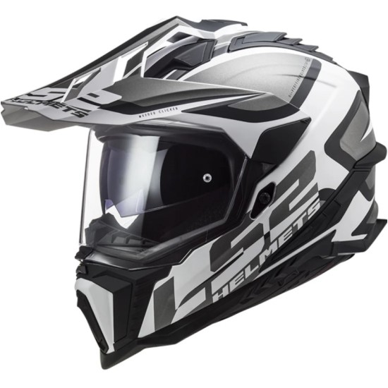 Κράνος LS2 Explorer MX701 Alter λευκό μαύρο ματ Κράνος LS2 Explorer MX701 Alter λευκό μαύρο ματ