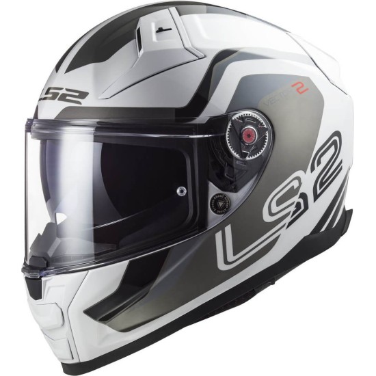Κράνος LS2 Vector II FF811 Metric λευκό τιτάνιο ασημί Κράνος LS2 Vector II FF811 Metric λευκό τιτάνιο ασημί