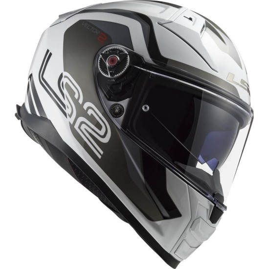 Κράνος LS2 Vector II FF811 Metric λευκό τιτάνιο ασημί Κράνος LS2 Vector II FF811 Metric λευκό τιτάνιο ασημί