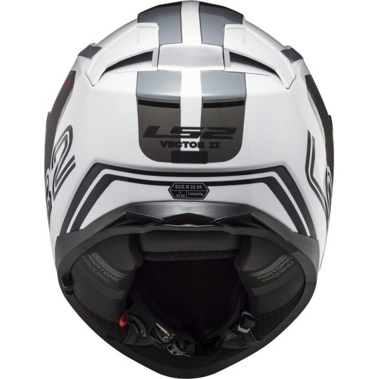 Κράνος LS2 Vector II FF811 Metric λευκό τιτάνιο ασημί Κράνος LS2 Vector II FF811 Metric λευκό τιτάνιο ασημί