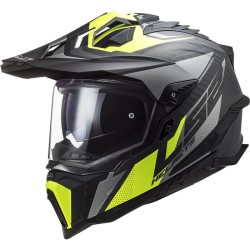 Κράνος LS2 Explorer C MX701 Focus τιτάνιο ματ neon κίτρινο