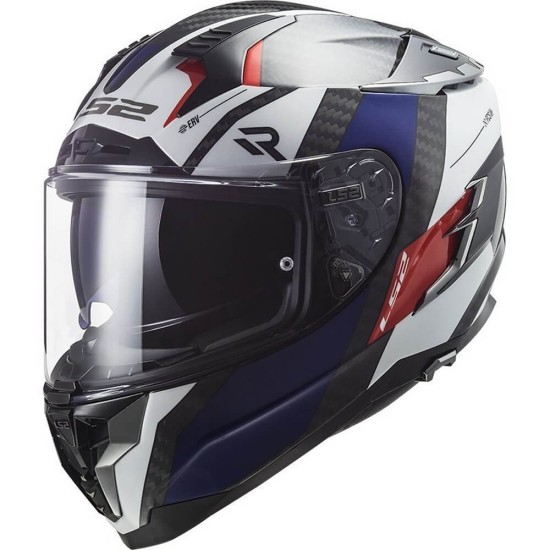 Κράνος LS2 Challenger Carbon FF327 C Alloy λευκό-μπλε-κόκκινο Κράνος LS2 Challenger Carbon FF327 C Alloy λευκό-μπλε-κόκκινο