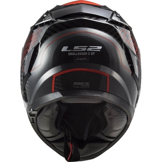 Κράνος LS2 Challenger Carbon FF327 C Fold κόκκινο Κράνος LS2 Challenger Carbon FF327 C Fold κόκκινο