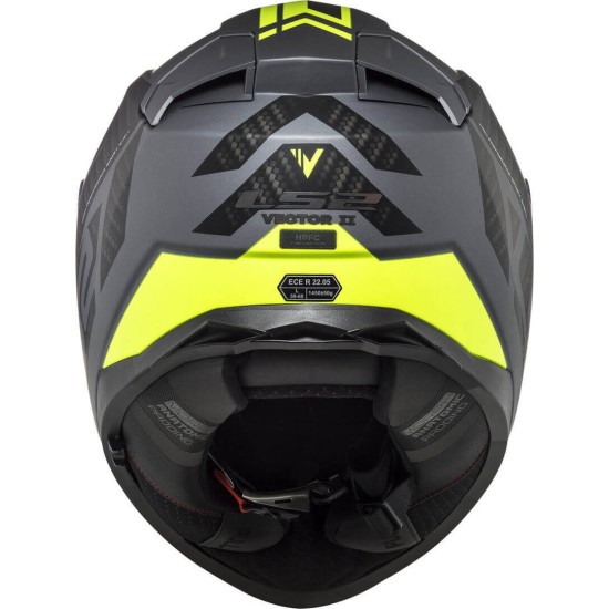 Κράνος LS2 Vector II FF811 Splitter neon κίτρινο τιτάνιο ματ Κράνος LS2 Vector II FF811 Splitter neon κίτρινο τιτάνιο ματ