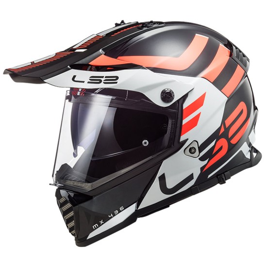 Κράνος LS2 Dual Sport MX436 Adventurer μαύρο άσπρο Κράνος LS2 Dual Sport MX436 Adventurer μαύρο άσπρο