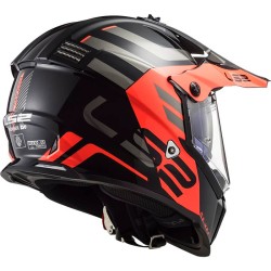 Κράνος LS2 Dual Sport MX436 Pioneer-EVO Adventurer μαύρο ματ πορτοκαλί