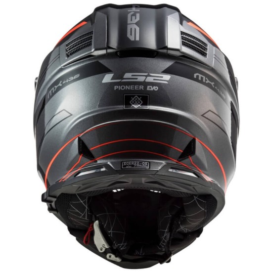Κράνος LS2 Dual Sport MX436 Pioneer-EVO Knight τιτάνιο fluo πορτοκαλί Κράνος LS2 Dual Sport MX436 Pioneer-EVO Knight τιτάνιο fluo πορτοκαλί