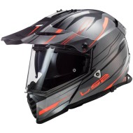 Κράνος LS2 Dual Sport  MX436 Pioneer-EVO Knight τιτάνιο fluo πορτοκαλί