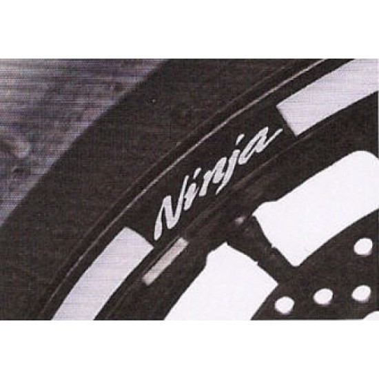 Αυτοκόλλητο τροχών Kawasaki Ninja λευκό Αυτοκόλλητο τροχών Kawasaki Ninja λευκό