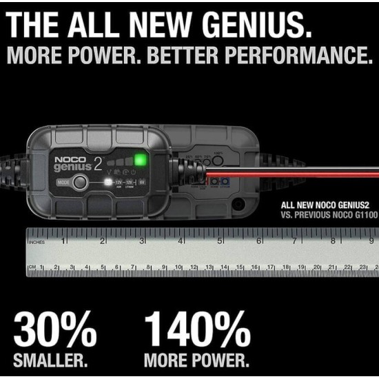 Φορτιστής-συντηρητής μπαταρίας NOCO Genius2 6V & 12V 2A