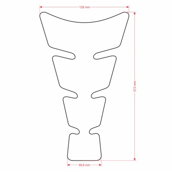 Tankpad One Design Spirit Kawasaki Z 1000 μαύρο διάφανο