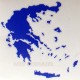 Αυτοκόλλητο ανάγλυφο χάρτης Ελλάδος 12 x 12cm μπλε Αυτοκόλλητο ανάγλυφο χάρτης Ελλάδος 12 x 12cm μπλε