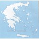 Αυτοκόλλητο ανάγλυφο χάρτης Ελλάδος 12 x 12cm λευκό Αυτοκόλλητο ανάγλυφο χάρτης Ελλάδος 12 x 12cm λευκό