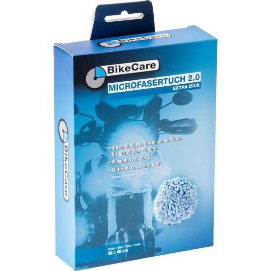 Πανάκι καθαρισμού Bike Care Microfiber 2.0 ''Extra Thick'' μπλε Πανάκι καθαρισμού Bike Care Microfiber 2.0 ''Extra Thick'' μπλε