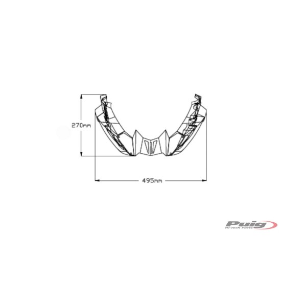 Καρίνα Puig Yamaha MT-09/SP 21- μαύρο ματ