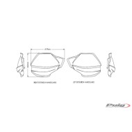 Επεκτάσεις εργοστασιακών χουφτών Puig Ducati Multistrada V4/S/S Sport μαύρες