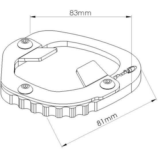 Επέκταση βάσης πλαϊνού σταντ Puig Yamaha Tenere 700 Επέκταση βάσης πλαϊνού σταντ Puig Yamaha Tenere 700