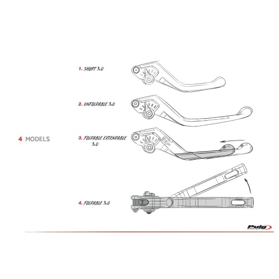 Ρυθμιζόμενη μανέτα φρένου Puig Yamaha MT-09/SP 21- (χρώματα)