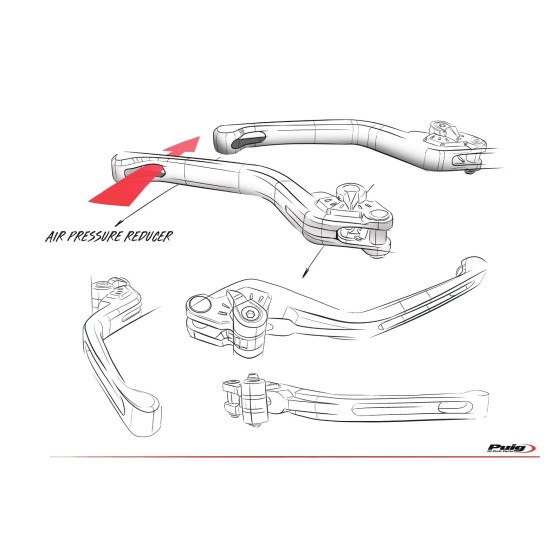 Ρυθμιζόμενη μανέτα φρένου Puig Yamaha MT-09/SP 21- (χρώματα)