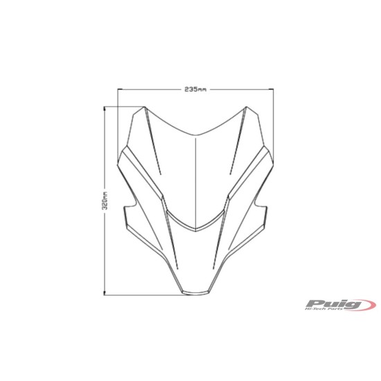 Ζελατίνα PUIG Naked New Generation Sport Yamaha MT-07 21- σκούρο φιμέ