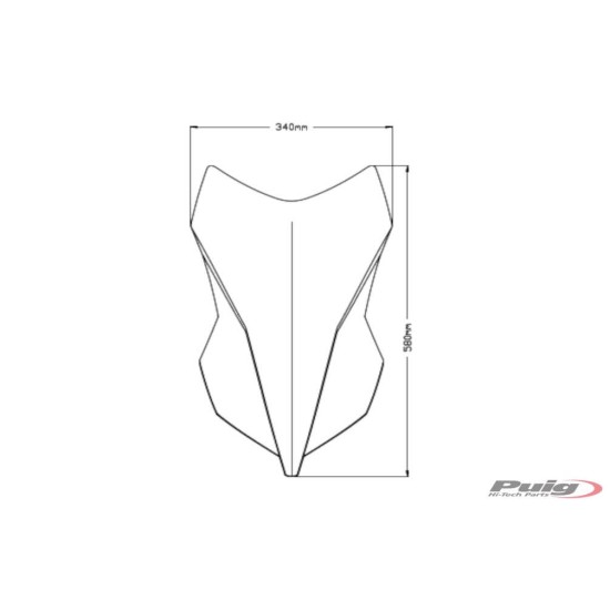 Ζελατίνα Puig Touring BENELLI TRK 251 ελαφρώς φιμέ