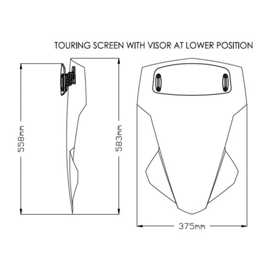 Ζελατίνα Puig Touring με σπόιλερ Yamaha Tracer 7 ελαφρώς φιμέ Ζελατίνα Puig Touring με σπόιλερ Yamaha Tracer 7 ελαφρώς φιμέ